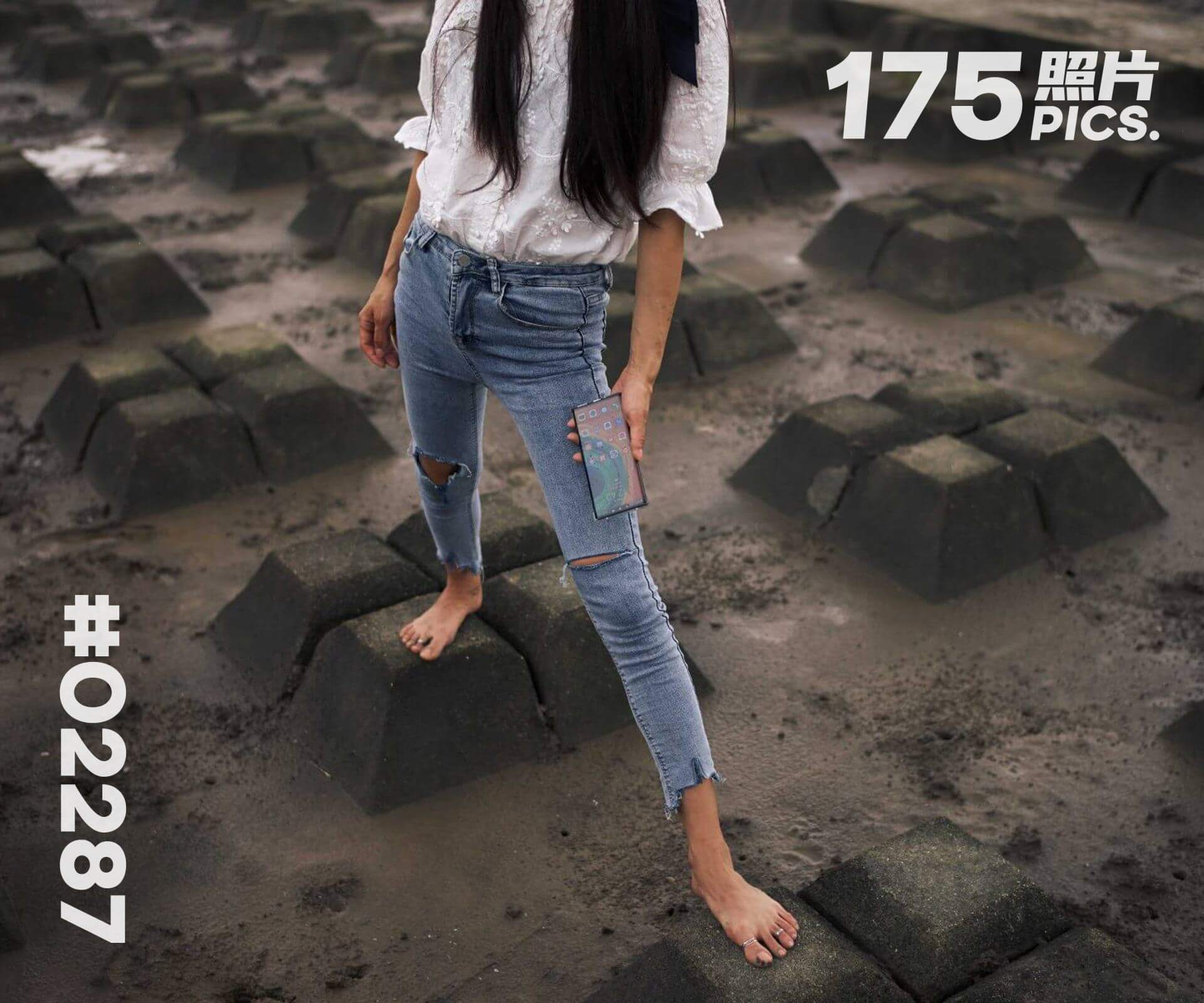 菲菲·海堤抓螃蟹 (写真之一)